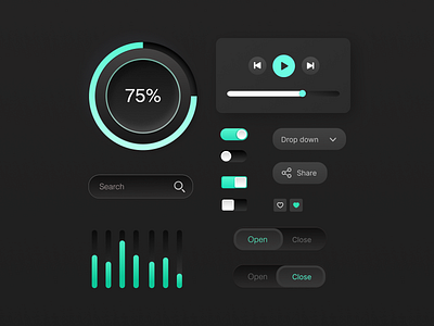 Ui elements adobe app design elements figma figmaelements figmatool graphicdesign icons music productdesign share ui uiux xd