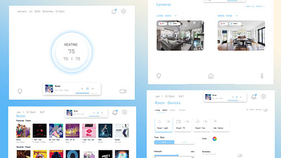 Smart Home Interface design interface smart home student ui ux