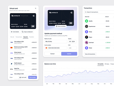 UI components — Untitled UI chart credit card dashboard design system figma fintech graph menu minimal minimalism modal nav product design slide out slideout menu table ui design ui kit user interface ux design