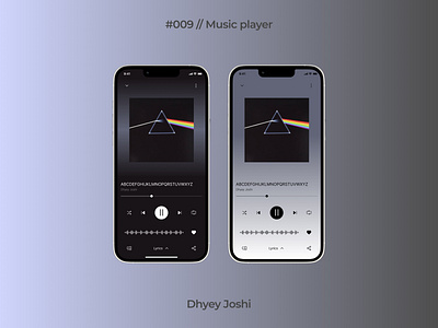 Day 009 - Music player community design figma iphone mobile music player ui ux website