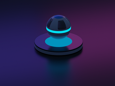 Levitating Bluetooth Speaker 3d branding design graphic design illustration modelling object
