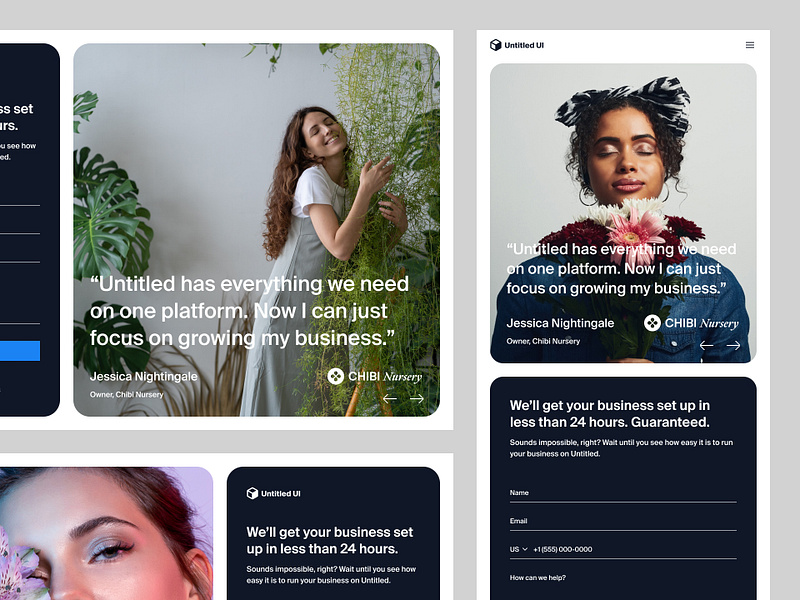 Contact page — Untitled UI