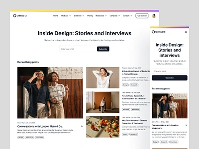 Blog home page — Untitled UI articles blog blog home blog page blog post blogpost figma ghost minimal minimal blog minimalism ui design web design webflow