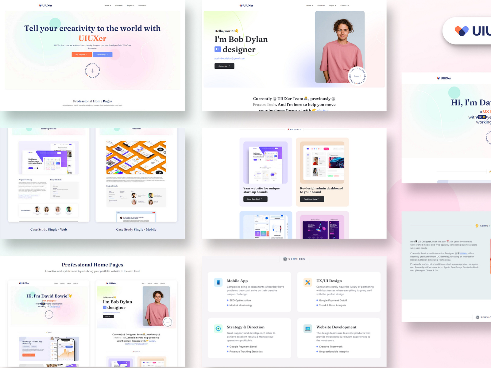 Personal Portfolio Webflow Website Template by VictorFlow on Dribbble