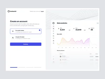 Create account — Untitled UI create account figma log in login minimal minimalism multi step onboarding sign up signup ui design user flow user interface web design