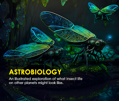 Astrobiology - AI Insect Life Exploration 0xjdavis ai ai art art artificial intelligence artwork astrobiology design extraterrestrial illustration insect machine learning nasa prompt engineering space