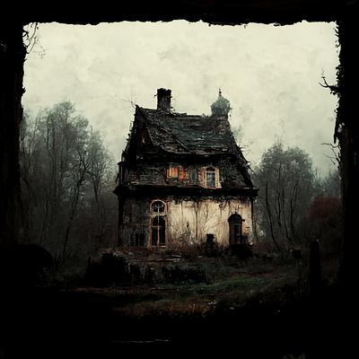Haunted House Painting design graphic design illustration
