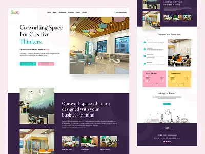 Co-working Space branding corporate coworking design digital marketing graphic design homepage design illustration interior landing page social media space ui website website design wordpress