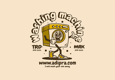 Washing machine mascot character adipra std appliance