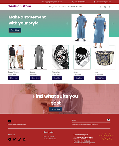 Zeshion store branding design graphic design illustration typography ui ux