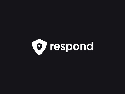 respond_ shield + location concept logo branding creative cyber cyber security logo location logos modern pin safety security shield simple tech logo technology track