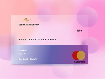 ZVerse atm card app design ui