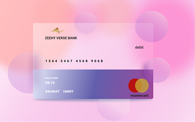 ZVerse atm card app design ui