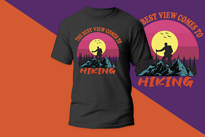 HIKING T-shirt Design custom tshirt custom tshirts design graphic design hiking t shirt hiking t shirt design hunting t shirt illustration t shirt design t shirts tshirt tshirts typography typography t shirt vector