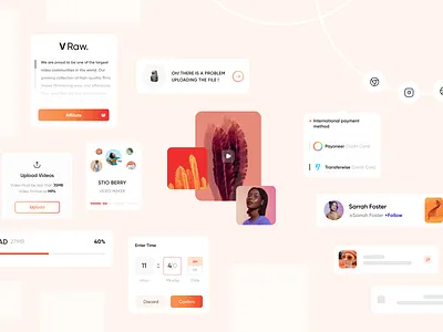 Components- VRaw. app app design app ui clean clean ui component component design design light minimal ui ui component ui design uiux uploaded ux video web web design