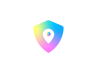 shield + location mark app icon brand identity brand mark branding branding design creative cyber logo location logodesign logos modern pin protect protection safety security shield symbole tech logo website logo