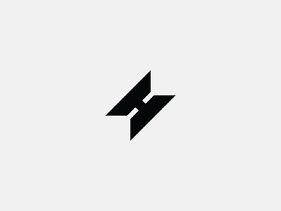 high voltage black branding design electricity geometric high icon letter h lightning lightning bolt logo minimal negative space sharp simple voltage