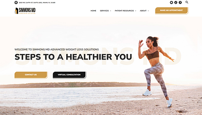 Simmons MD Advanced Weight loss Solutions design ui