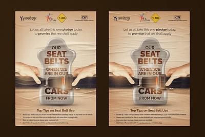 Use Seat Belts Campaign Poster Design advertising branding graphic design