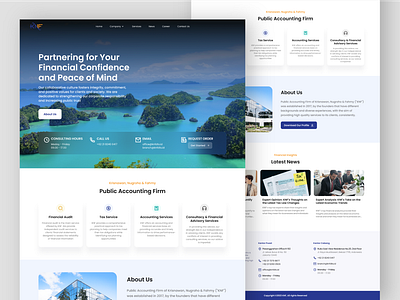 KNFDTS - Company Profile Landing Page accounting firm company profile design revamp ui ux wonderful indonesia