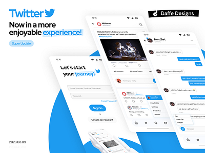 Twitter UI Revamp Concept (Part 2) advertisement concept branding design modern twitter ui ui concept