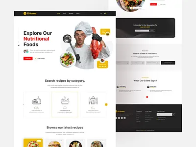 Restaurant Landing Page Template animation branding graphic design modern landing page templates motion graphics restaurant html template ui uiux design