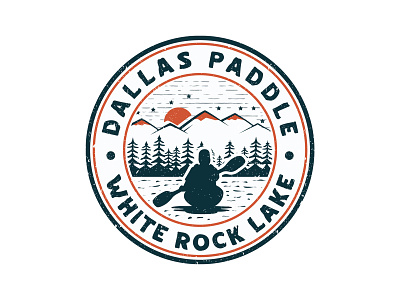 Dallas Paddle badge logo brand designer canoe canoe logo canoeing dallas graphic designer kayak kayak logo kayaking logo designer logo ideas logo maker logo type paddle paddle board paddle logo