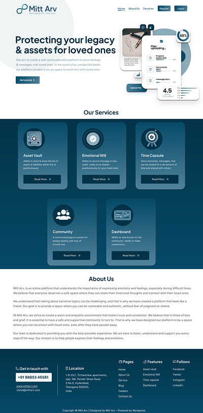 Mitt Arv web home page animation branding design graphic design logo web page