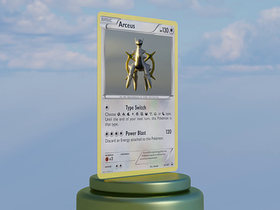 Pokemon 3D card 3d 3d art 3dart 3dcard animation arceus b3d blender blender 3d blender 3dart blender3d cyclesrender design graphics motion graphics pokemon render