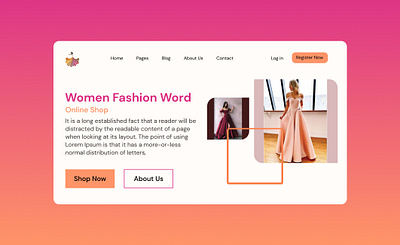 Fashion Website Landing Page Design design fashion fashionworld template website websitetemplte womanfashion