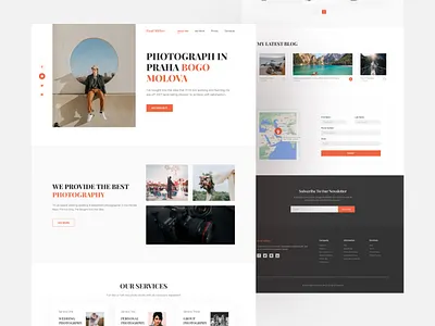 Photography Web Landing Pages 3d 3d landing page ui uiux uiux design