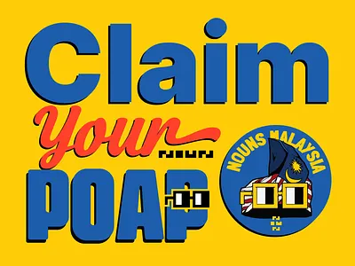 nounsMY POAP Claim Image graphic design minimal nouns poap poster design web3