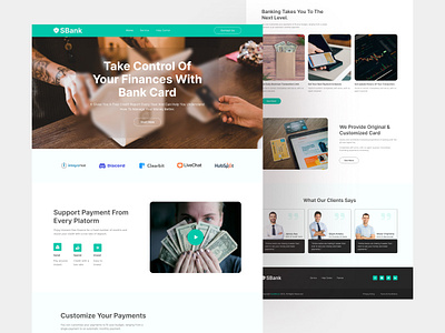 Online Banking web landing page banking website templates ui uiux uiux design