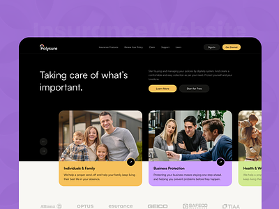 Insurance Web Landing page health insurance insurance insurance policy insuretch landing page landing page design life insurance vehicle insurance web web design website website design website ui