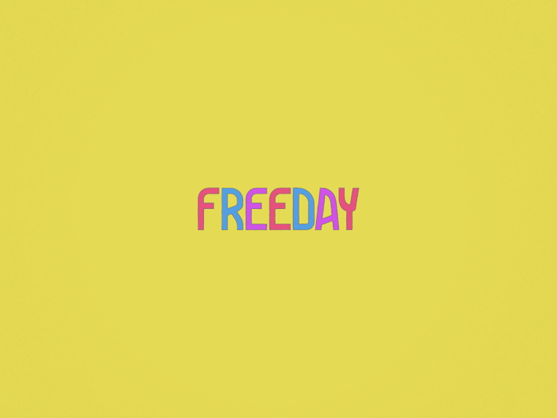 freeday after effect animation color design freeday graphic design illustration kinetic kinetictype motion motion graphics typography vector