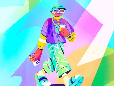 The Gen Z Homies 2d 2d character art artist bright character character design color colour consept cool design digital art fun guy illustration line work