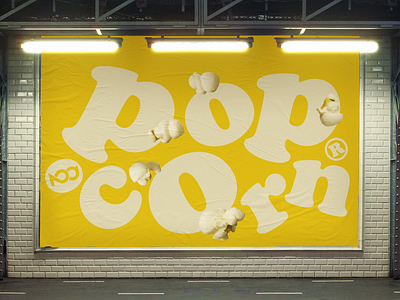 Popcorn - kinetic typography after effects animation billboard cooper design food graphic design kinetic metro mograph motion design motion graphics motiongraphics popcorn subway typo typography
