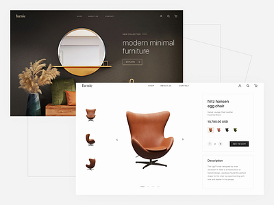 Online furniture shop design - WordPress/WooCommerce design online shop ui ux web design web development woocommerce wordpress