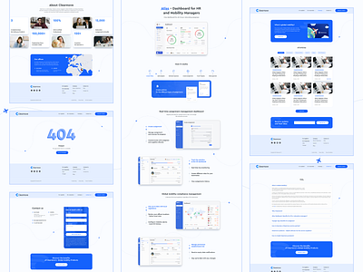 Clearmove business company concept design global mobility landing relocate remote service style travel ui ux website