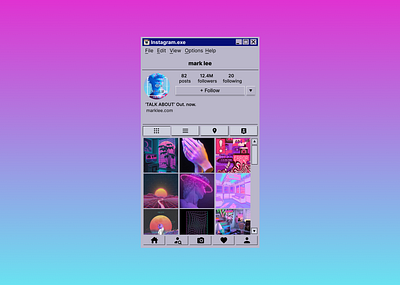 Retro Instagram app design ui ux