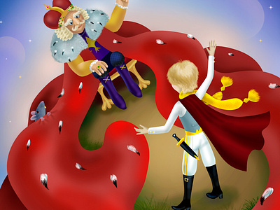 The Little Prince and the King adobephotoshop childrensbookart childrensbooks derkleineprinz design ekzuperi graphic design illustration