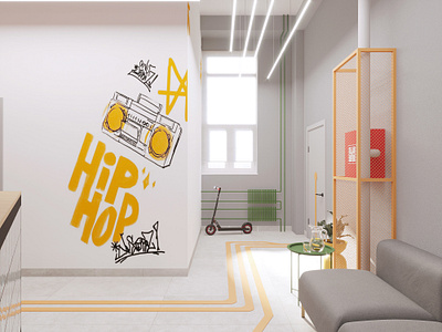 mural - wall design - dance studio dance studio hip hop mural wall design