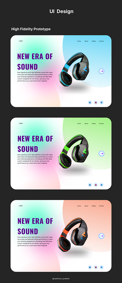 Headphone Landing Page boat color content design design inspiration desktop figma figma community figma design font graphic design headphone illustration landing page logo palette ui user experience user interface youtube