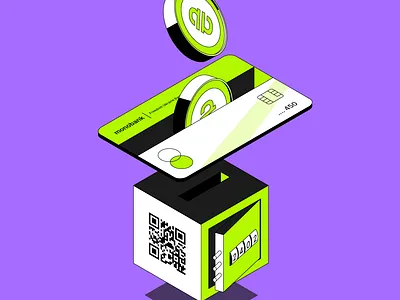 Monobank illustration isometric