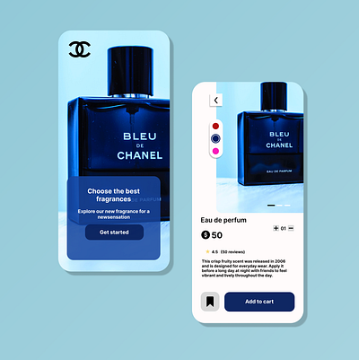 Perfume E-commerce - Mobile App app branding design illustration ui