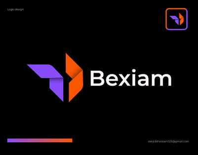 Bexiam Logo abstract logo app icon best logo designer brand identity branding colorful logo graphic design logo logo designer logo trends modern logo sanjidanipu160 tech logo technology