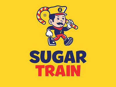 Sugar Train - Branding branding cake character creative design graphic design human icon illustration kids logo logotype minimal play sugar sugar train sweet sweets symbol