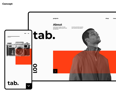 tab. website concept. app branding design graphic design landing logo mobile app ui