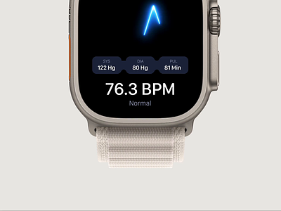 Heart Rate Apple Watch UI apple watch application concept design health app healthy heart rate mobile application ui ui concept uiux design ux
