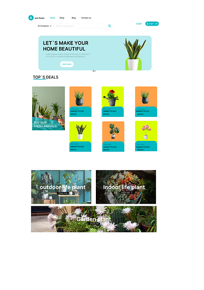 Landing page for a plant website branding design graphic design illustration landing page logo typography ui ui design ux vector website design
